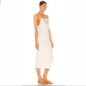 Weekend Stories Lux Ribbed Dress in Ivory Medium